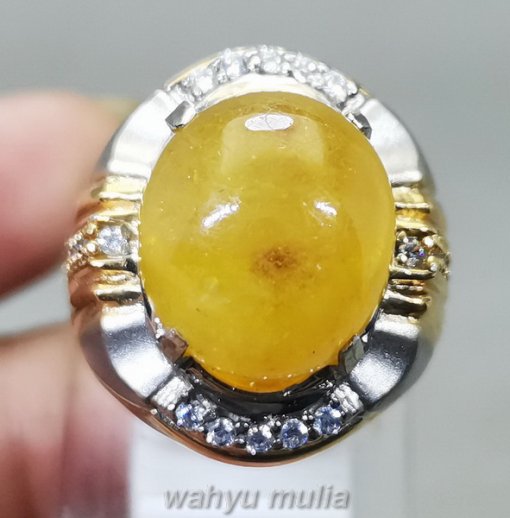 Cincin Batu Mani Gajah Kuning Kristal Asli_6