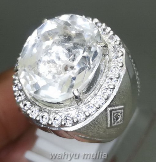 Cincin Batu Kecubung Es Air Kristal Quartz Natural Ring Perak_1