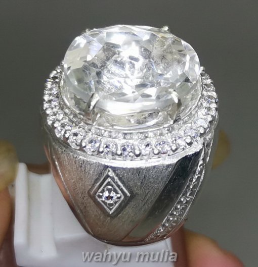Cincin Batu Kecubung Es Air Kristal Quartz Natural Ring Perak_3