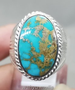 Cincin Batu Phirus Persia Urat Emas Ring Perak_5