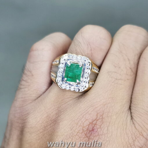 Batu Cincin Permata Hijau Zamrud Original Emerald Kotak_4
