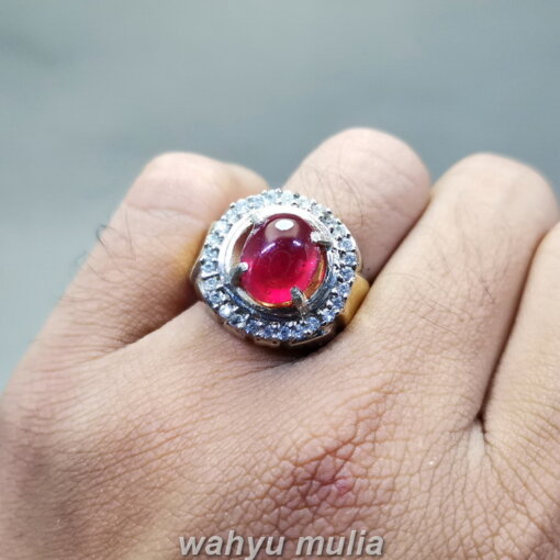 Batu Cincin Permata Ruby Merah Delima Natural_4