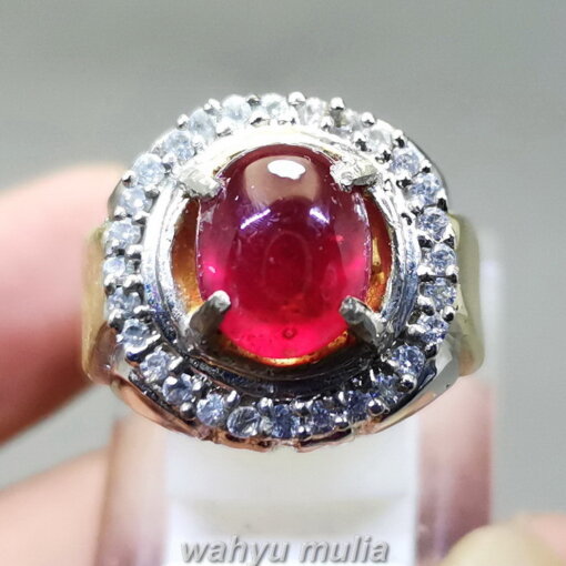 Batu Cincin Permata Ruby Merah Delima Natural_6