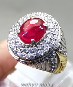Batu Cincin Ruby Merah Delima Bagus Original Asli_1