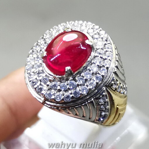 Batu Cincin Ruby Merah Delima Bagus Original Asli_1