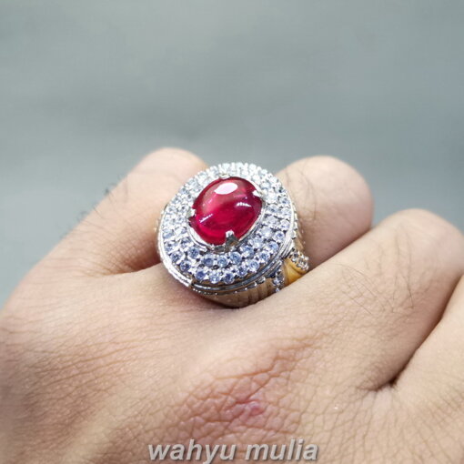 Batu Cincin Ruby Merah Delima Bagus Original Asli_4