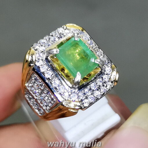 Batu Permata Natural Emerald Beryl Zamrud Kotak Bagus_2
