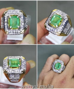 Batu Permata Natural Emerald Beryl Zamrud Kotak Bagus_5