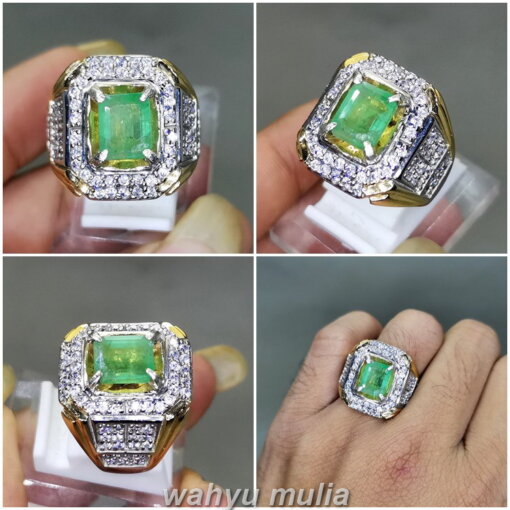 Batu Permata Natural Emerald Beryl Zamrud Kotak Bagus_5