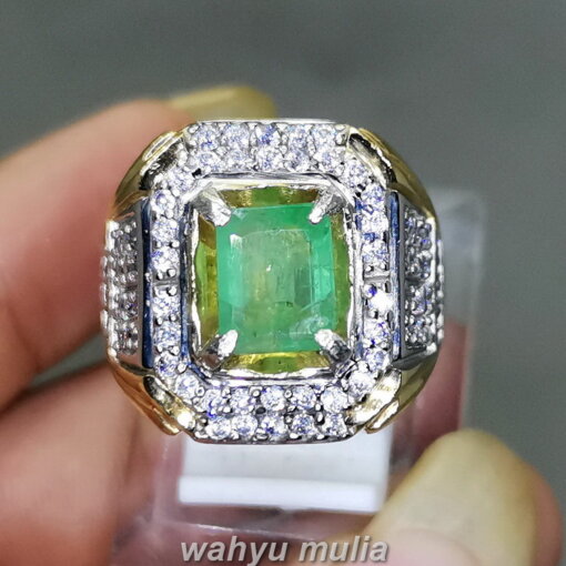 Batu Permata Natural Emerald Beryl Zamrud Kotak Bagus_6