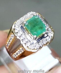 Cincin Batu Akik Natural Zamrud Emerald Beryl Hijau Bagus_1