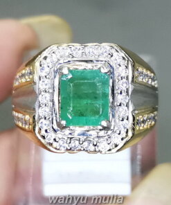Cincin Batu Akik Natural Zamrud Emerald Beryl Hijau Bagus_2