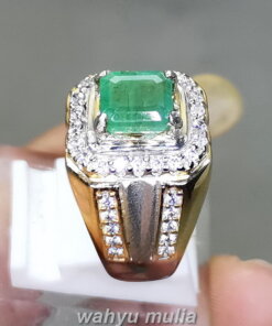 Cincin Batu Akik Natural Zamrud Emerald Beryl Hijau Bagus_4