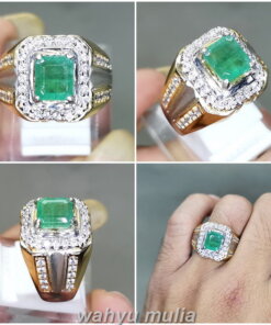 Cincin Batu Akik Natural Zamrud Emerald Beryl Hijau Bagus_6