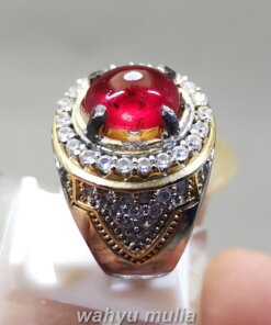 Cincin Batu Natural Ruby Merah Delima Bagus Asli_3