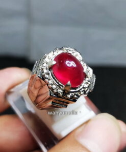 Batu Cincin Merah Delima Ruby Natural Asli Kode 2413_1